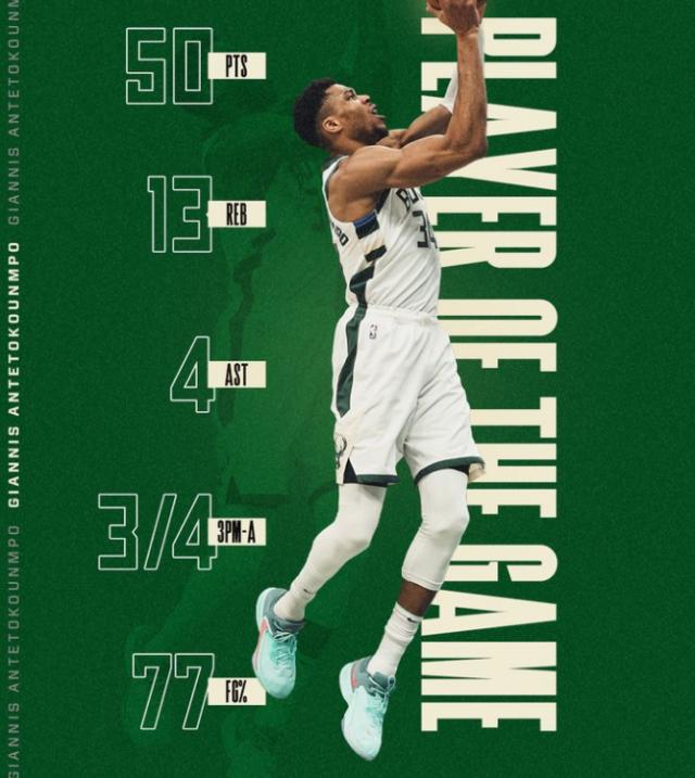 jjb官网-30分钟轰下50分13板！字母肆虐内线激活雄鹿进攻